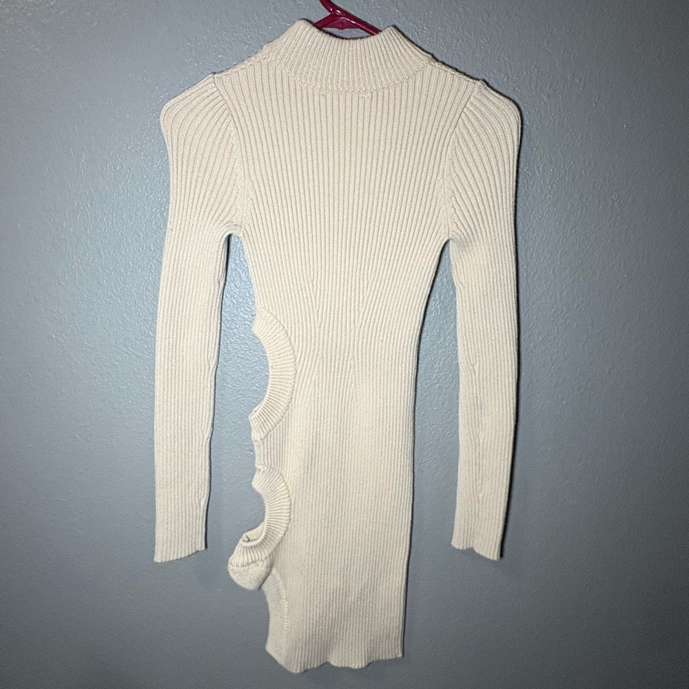 Hera Collection Cream Long Sleeve Knit Dress